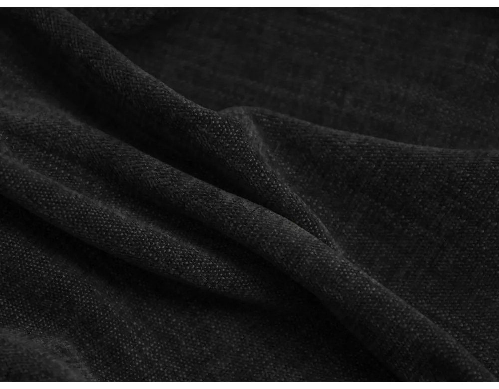 Черен модул за диван (десен ъгъл) Martina – Micadoni Home