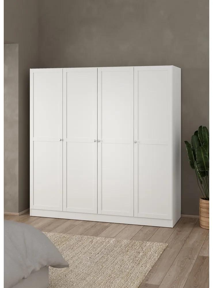 Бял гардероб 195,5x200 cm Billund - Tvilum