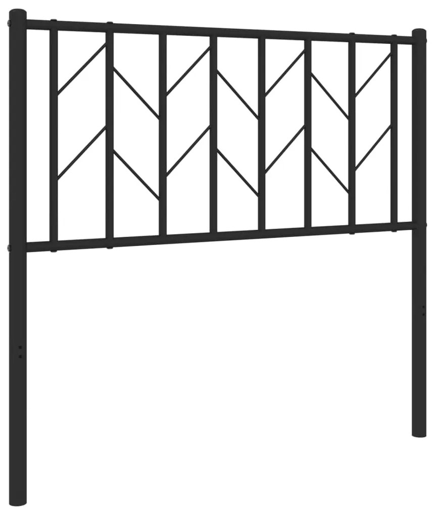 374465 vidaXL Метална резервна табла за легло, черна, 90 см