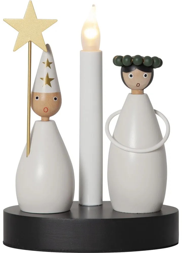 Черно-бяла светлинна украса с коледен мотив Christmas Joy - Star Trading