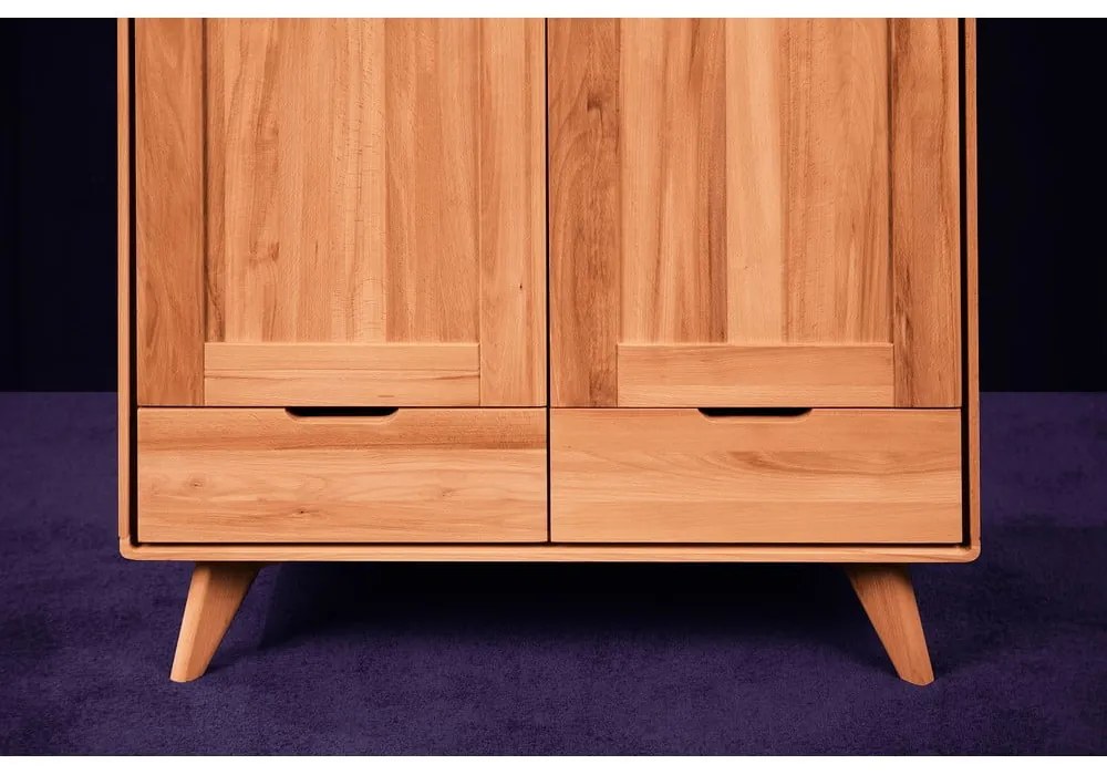 Гардероб от букова дървесина 90x180 cm Greg - The Beds