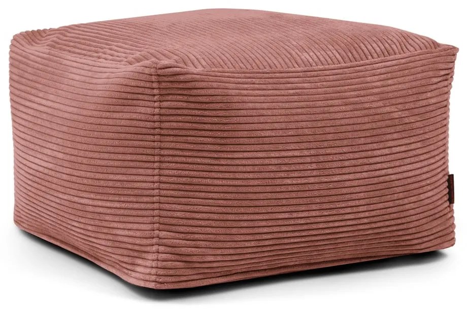 Пуф от рипсено кадифе в тухлен цвят Softbox MooG – SLOWDOWN