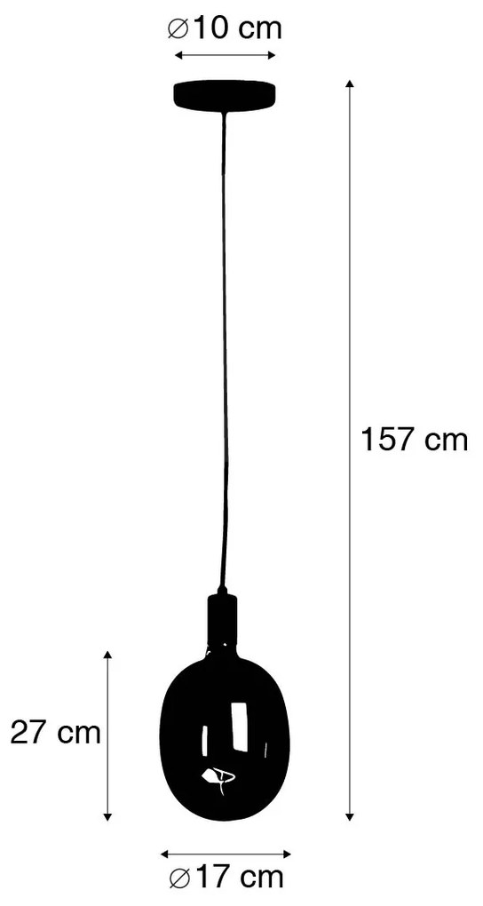 Индустриално висящо осветление черно с LED G170 димируемо - Facil