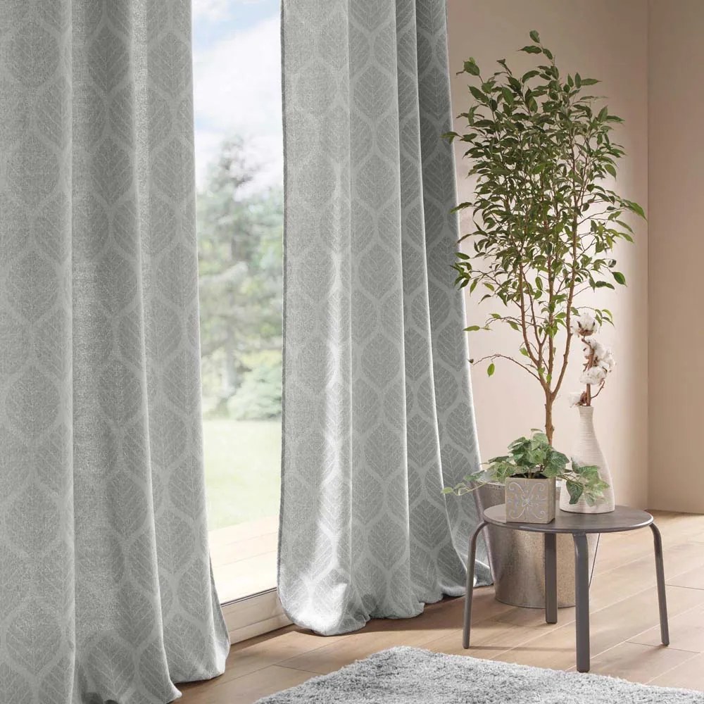 LORIA JACQUARD ПЕРДЕ ПЛЪТНО С КАПСИ 140/260СМ