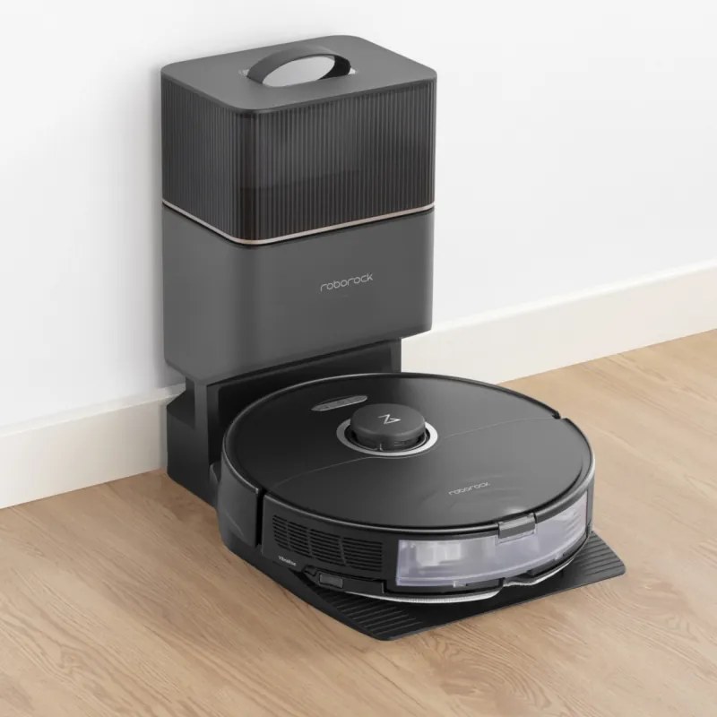 Прахосмукачка робот Roborock S8 Plus Schwarz S8P52-00, 69W, 5200 mAh, 6000Pa, Моп, LiDAR картографиране, 750 мл, 4 сензора, Автономност до 180 мин, Черен