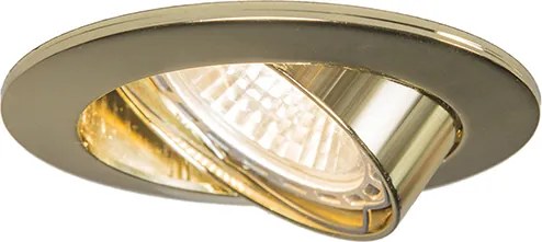 Смарт вградено спот осветление златно, накланящо се, вкл. Wifi GU10 - Edu