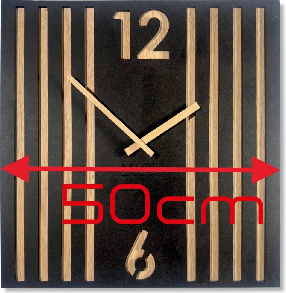 Дизайнерски стенен часовник LAMELE 50 x 50 cm