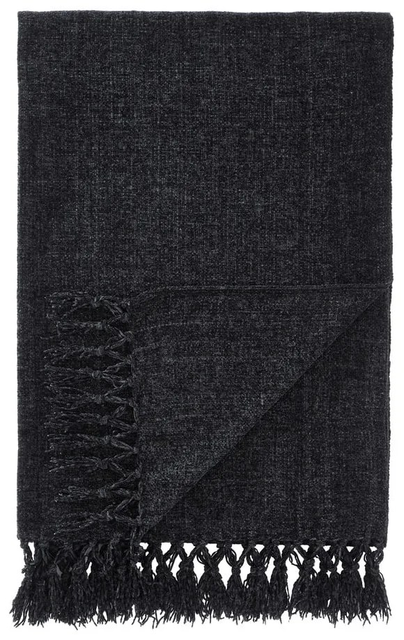 Черно одеяло от шенил 130x170 cm Wilson – Catherine Lansfield