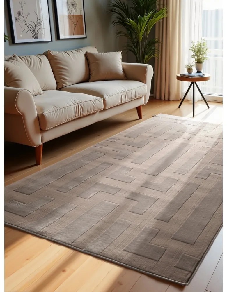 Бежов килим 120x170 cm Perles Onyx – Elle Decoration