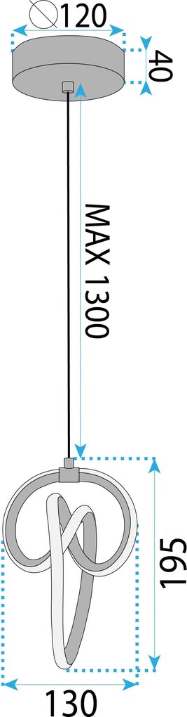 Висяща LED лампа LHJ092-1CP Gold