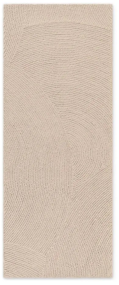 Бежова ръчно изработена вълнена пътека 80x200 cm Eleni Light Beige – Hanse Home