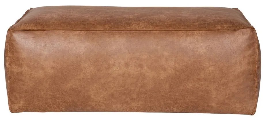 Табуретка от изкуствена кожа в цвят кафяв коняк Rodeo – WOOOD