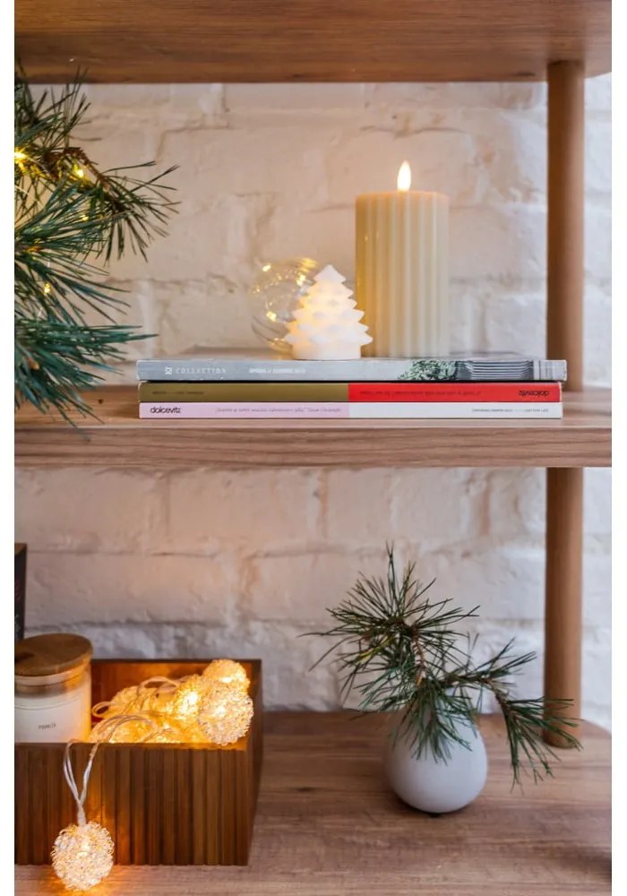 Бяла коледна светлинна украса 4 бр. ø 6,5 cm Carla – Sirius