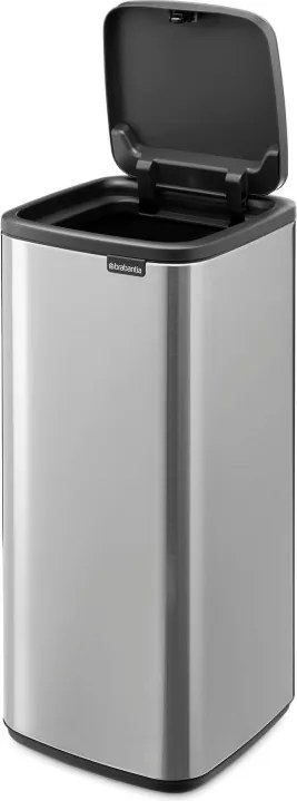 Кош за боклук Brabantia Bo Touch 1010145, 30 л, Плавно и безшумно отваряне, Голям отвор, Устойчив на пръстови отпечатъци, Инокс/Мат