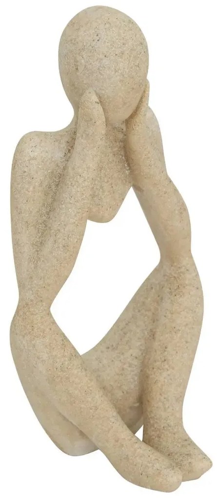 Декоративна фигура atmosphera Aby, Смола, Бежов, 12 cm, 3 бр