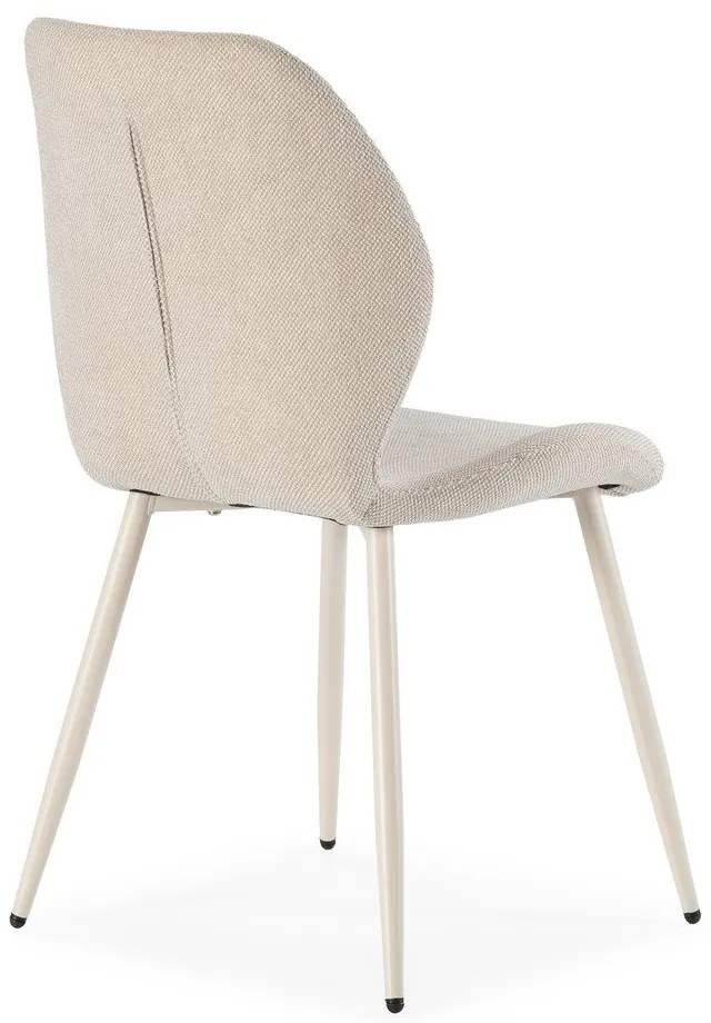 Кремави тапицирани трапезни столове в комплект 4 бр. Ansu – Marckeric
