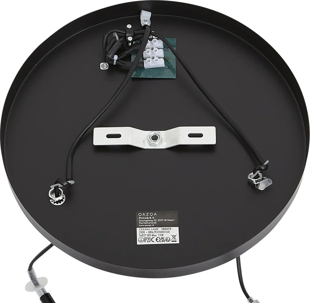 Модерна таванна лампа черна 3-светлина - Facil