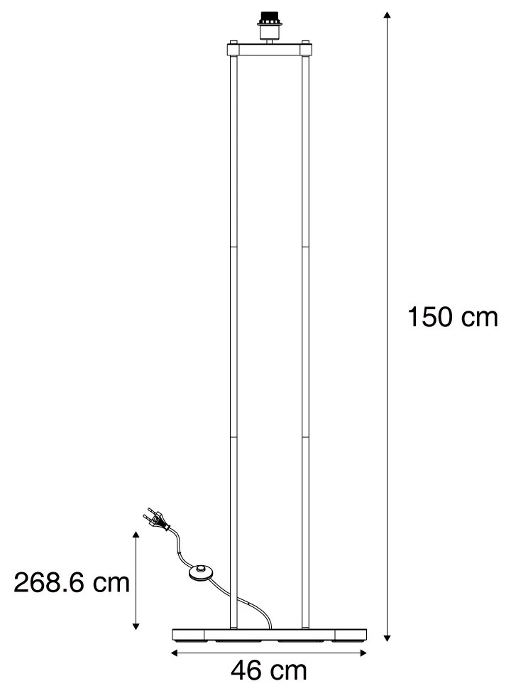 Модерна подова лампа черна - Thijmen