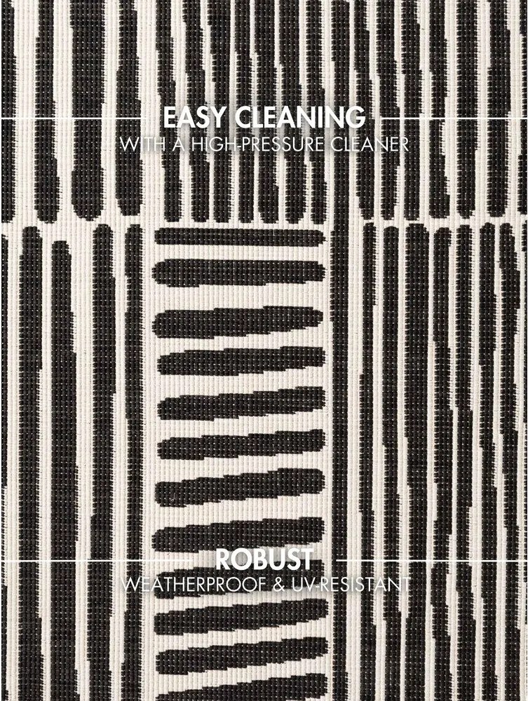 Черен/кремав кръгъл килим за открито и закрито ø 200 cm Haringey Bounds – Ted Baker