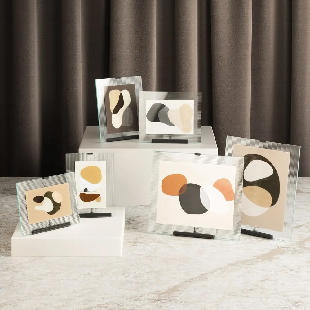 Черна стъклена стояща рамка 19x23 cm Flute – Umbra