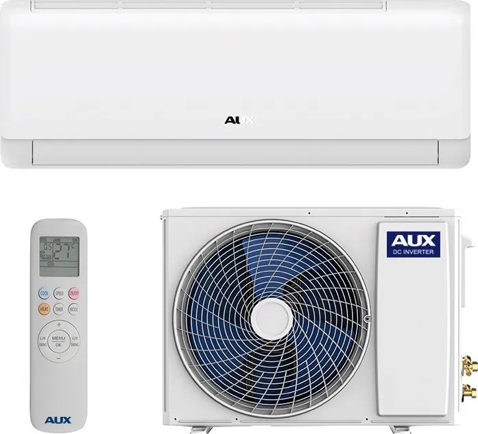 Инверторен климатик AUX New-Q ASW-H18C5C4/QCR3DI-B8, 18000 BTU, 35 м2, А++/А+, R-32, Бял