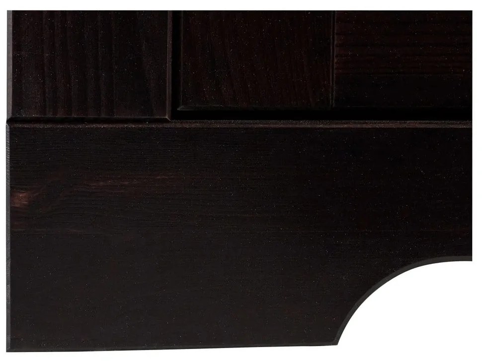 Тъмнокафява витрина от масивен бор 95x35 cm Lisa – Støraa