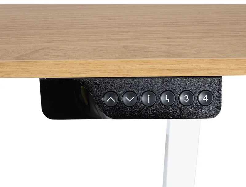 Ергономично регулируемо бюро Carmen CR- 4825, 73-121 см, Панел за управление, USB, Памет, Сензор против сблъсък, Бук/бял