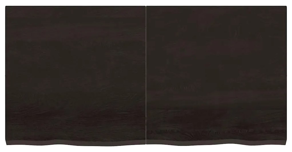 363818 vidaXL Стенен рафт тъмнокафяв 120x60x(2-4) см обработен масивен дъб