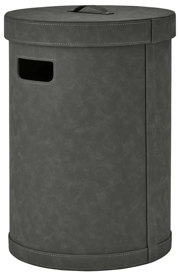 Тъмносив кош за пране от изкуствена кожа Sahla M – Blomus