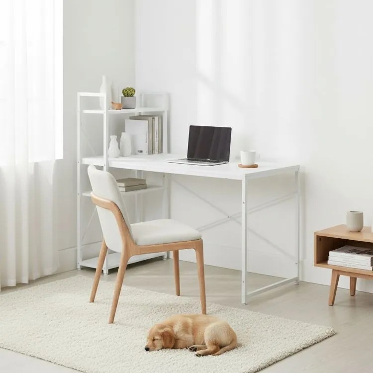 Маса за работа и игра с рафтове 120 x 60 cm Черен