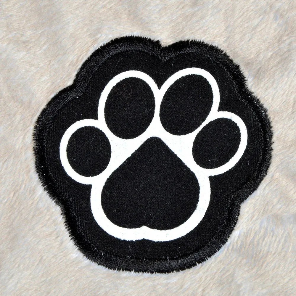 Бежово велурено легло за домашни любимци за куче 61x38 cm Flakes – Love Story