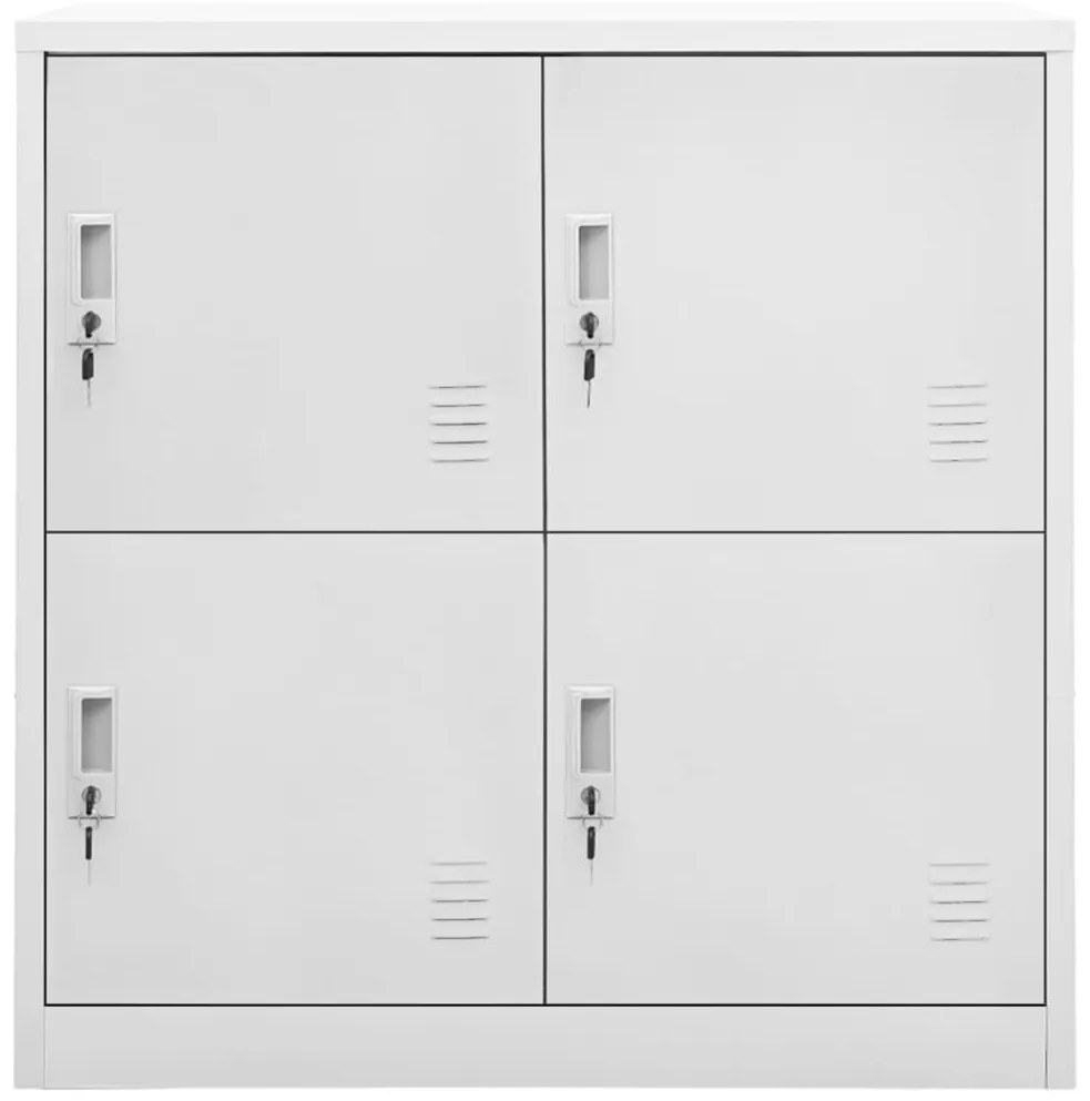 336432 vidaXL Заключващ се шкаф, светлосив, 90x45x92,5 см, стомана