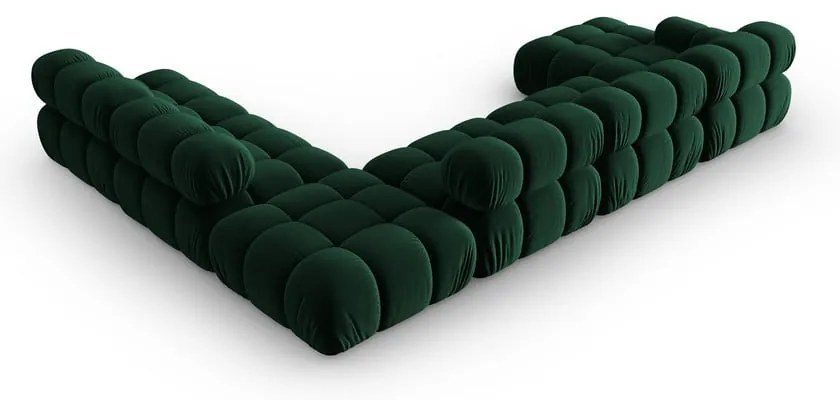 Зелен кадифен диван 379 cm Bellis - Micadoni Home