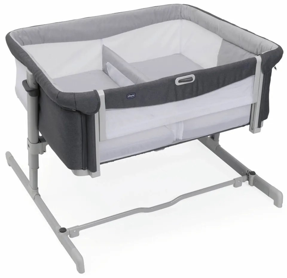 CHICCO Кошара с падаща преграда за близнаци NEXT 2 ME TWIN GREY