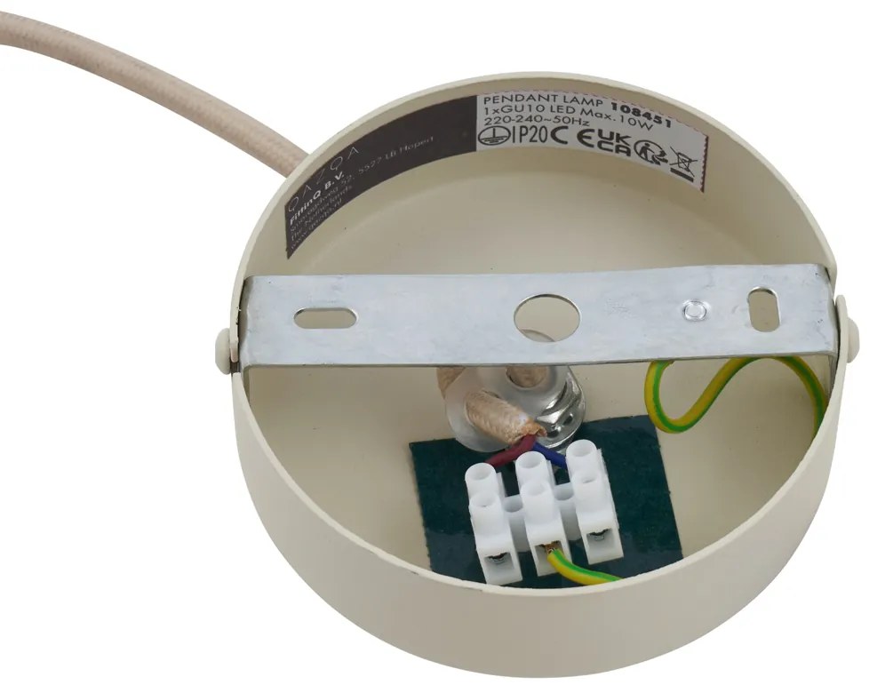 Модерен висящ полилей бежов GU10 50mm кръгъл - Tubo