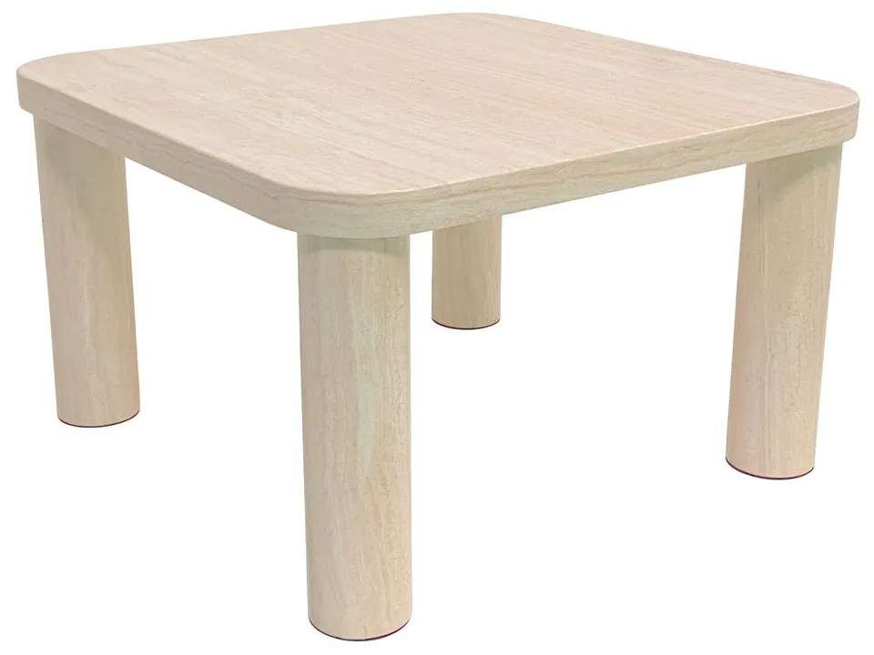 Бежова масичка за кафе от декор от мрамор 60x60 cm Solano – Actona