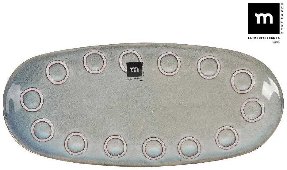 Плато овал LA MEDITERRANEA Almudena Gray, 33x15 cm, порцелан