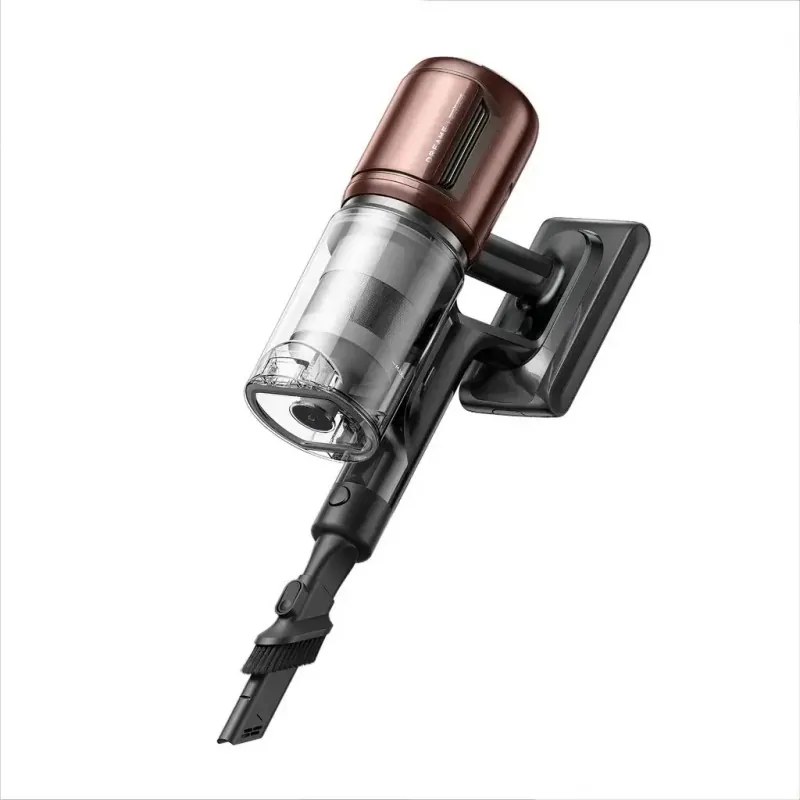 Вертикална прахосмукачка Dreame Essential V30 VVV17B, 880W, 30000 Pa, 90 мин, 0.6 л, HEPA H14, OmniX™ 2.0, Разпознаване на замърсявания, Сгъваема, Черен/бронз