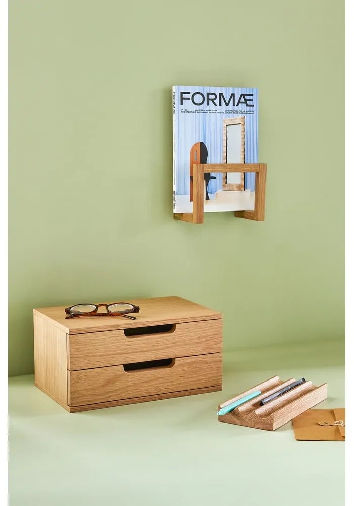 Дървен органайзер за канцеларски материали Wave - Hübsch