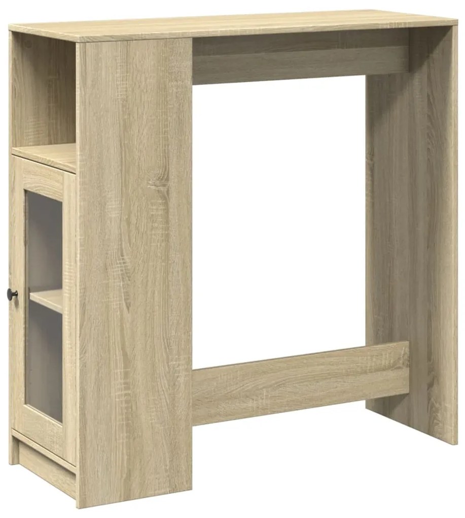 854366 vidaXL Бар маса с рафтове дъб сонома 101x40x103,5 см инженерно дърво