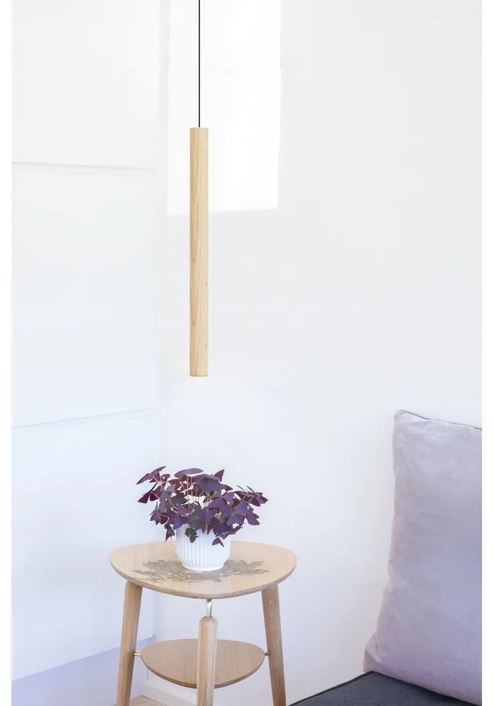 LED висяща лампа с дървен абажур ø 3 cm Chimes - UMAGE