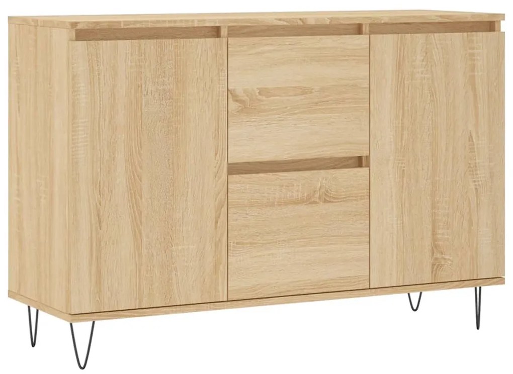 827207 vidaXL Сайдборд, дъб сонома, 101,5x35x70 см, инженерно дърво