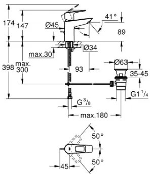 Кран за мивка Grohe BauLoop