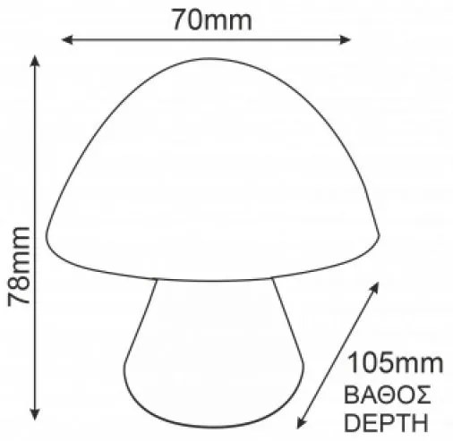 Светлинен контакт Shroom-розов