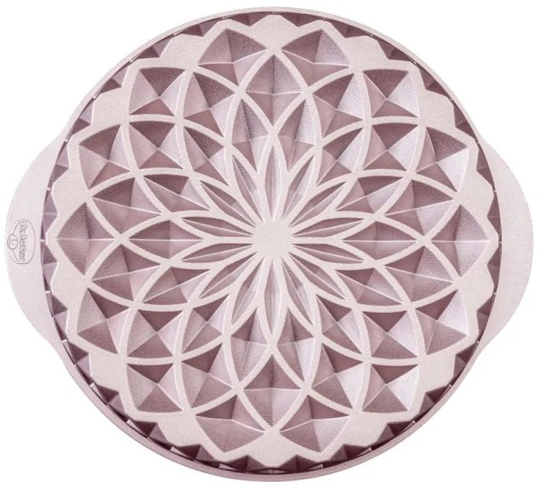 Форма за печене Dr.Oetker Mandala 2557, 26 см, Кръгла, Алуминиева отливка, Розово злато