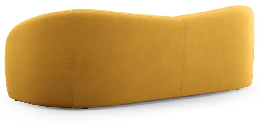 Кадифен диван в цвят горчица 237 cm Santi – Interieurs 86