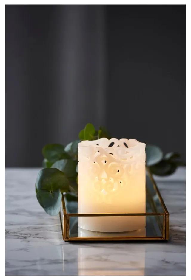 LED свещ от бял восък, височина 10 см Clary - Star Trading