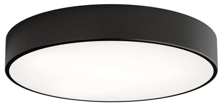 Таванно осветително тяло за баня със сензор CLEO 4xE27/24W/230V Ø 50 см IP54 черно