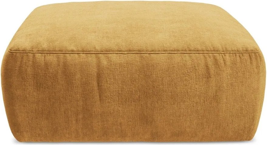 Шенилова табуретка в цвят горчица Kuki – Makamii