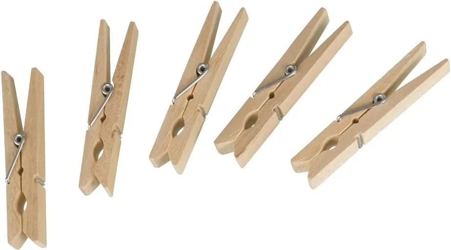 Комплект от 50 дървени клечки за дрехи Клечки - Wenko